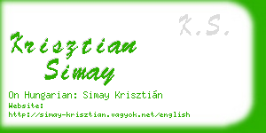 krisztian simay business card
